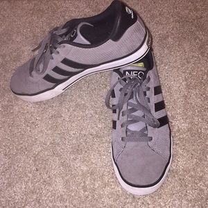 Men’s adidas NEO Gray Suede with Black stripes